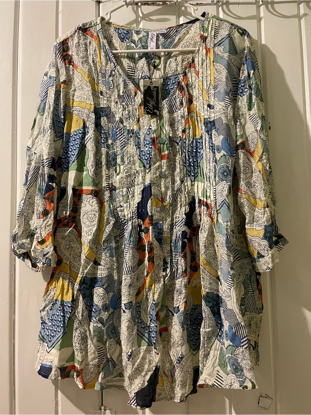 ETHYL paisley blouse X-large NWT